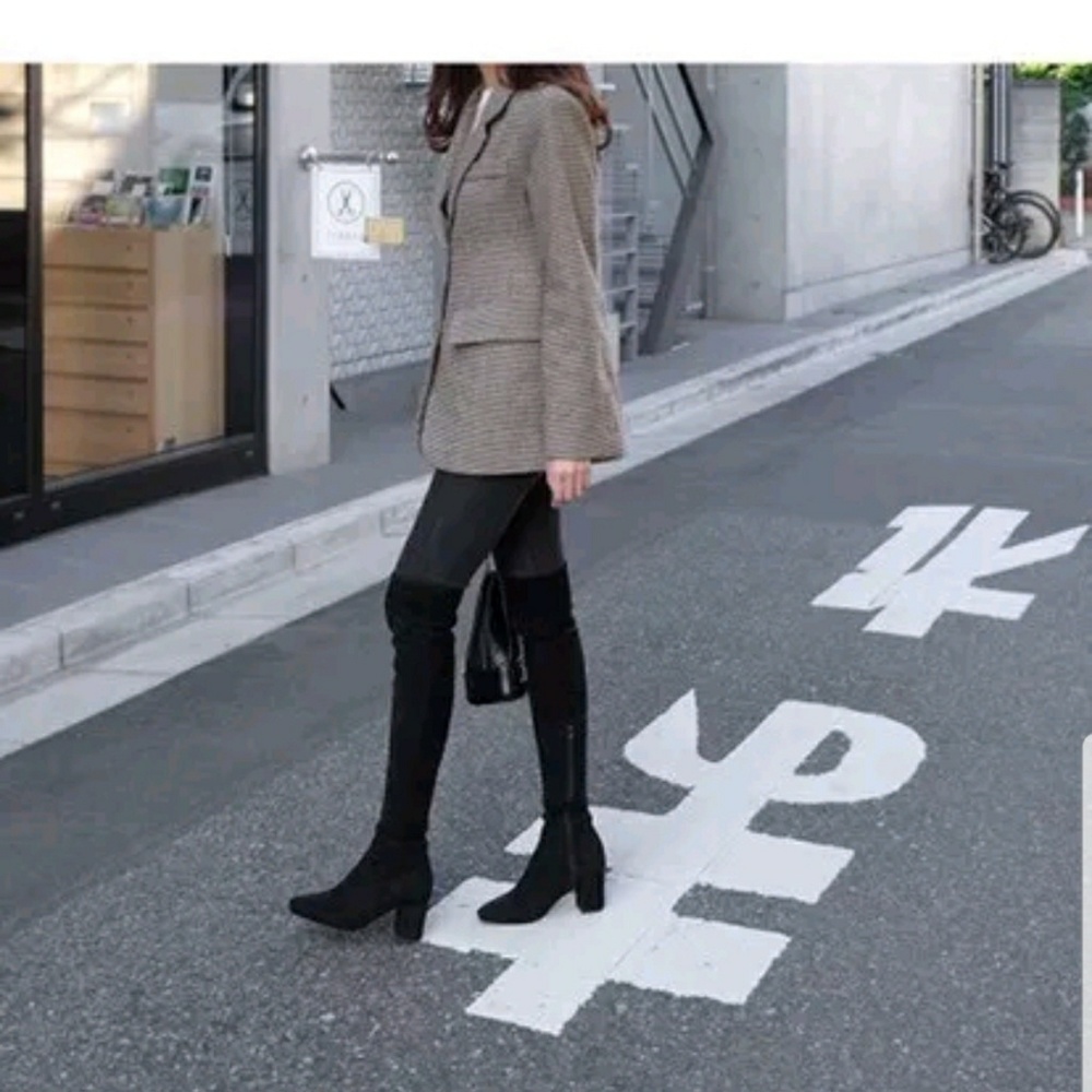 New Womens Suede Over knee long boots 6.5